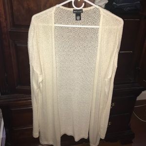 Wet Seal Long Sleeve Creme Cardigan